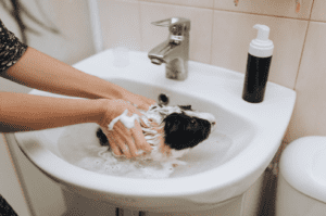 shampoo on a guinea pig