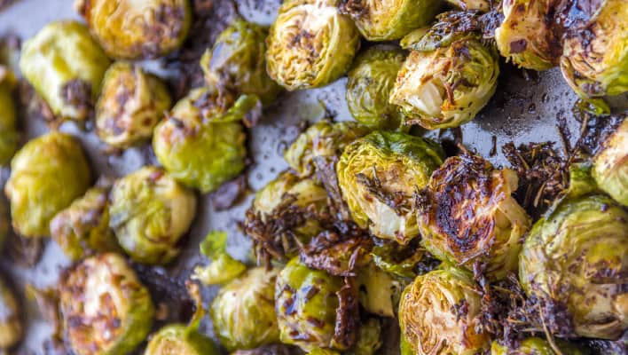 Cooked Brussels sprouts