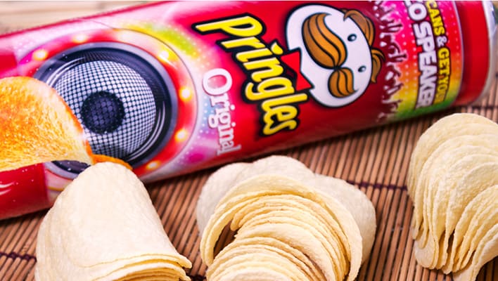 Pringles in a Pringles canister